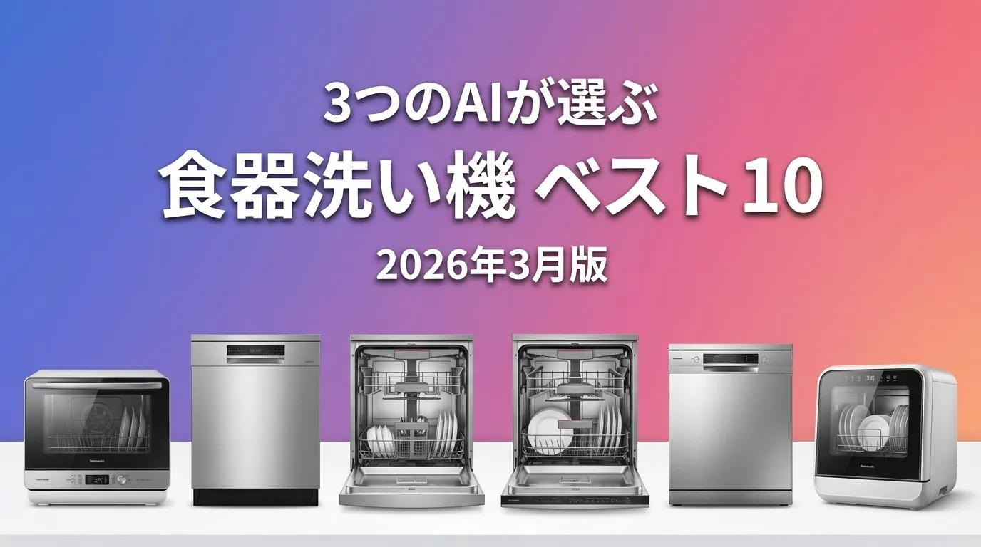 2026年3月版食器洗い機おすすめAIランキング