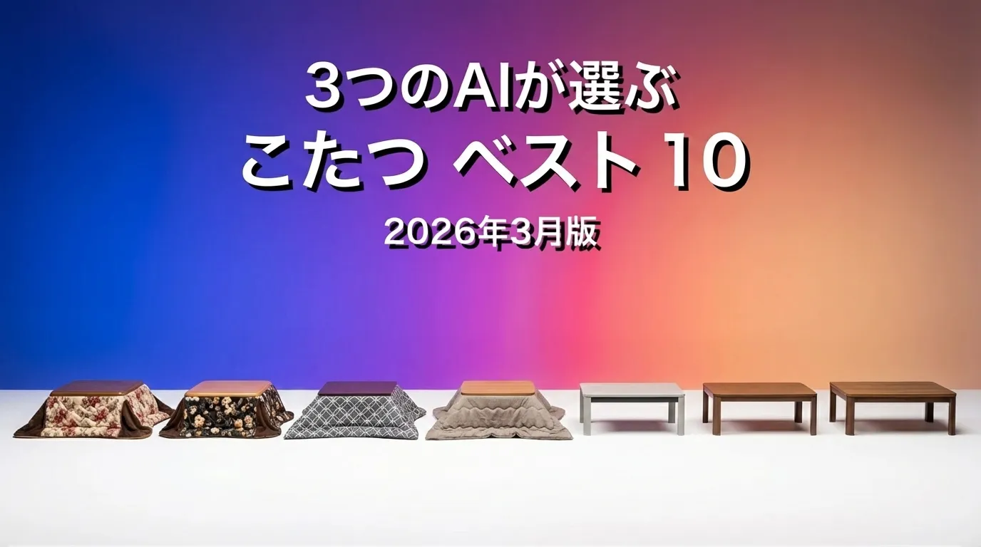 2026年3月版こたつおすすめAIランキング