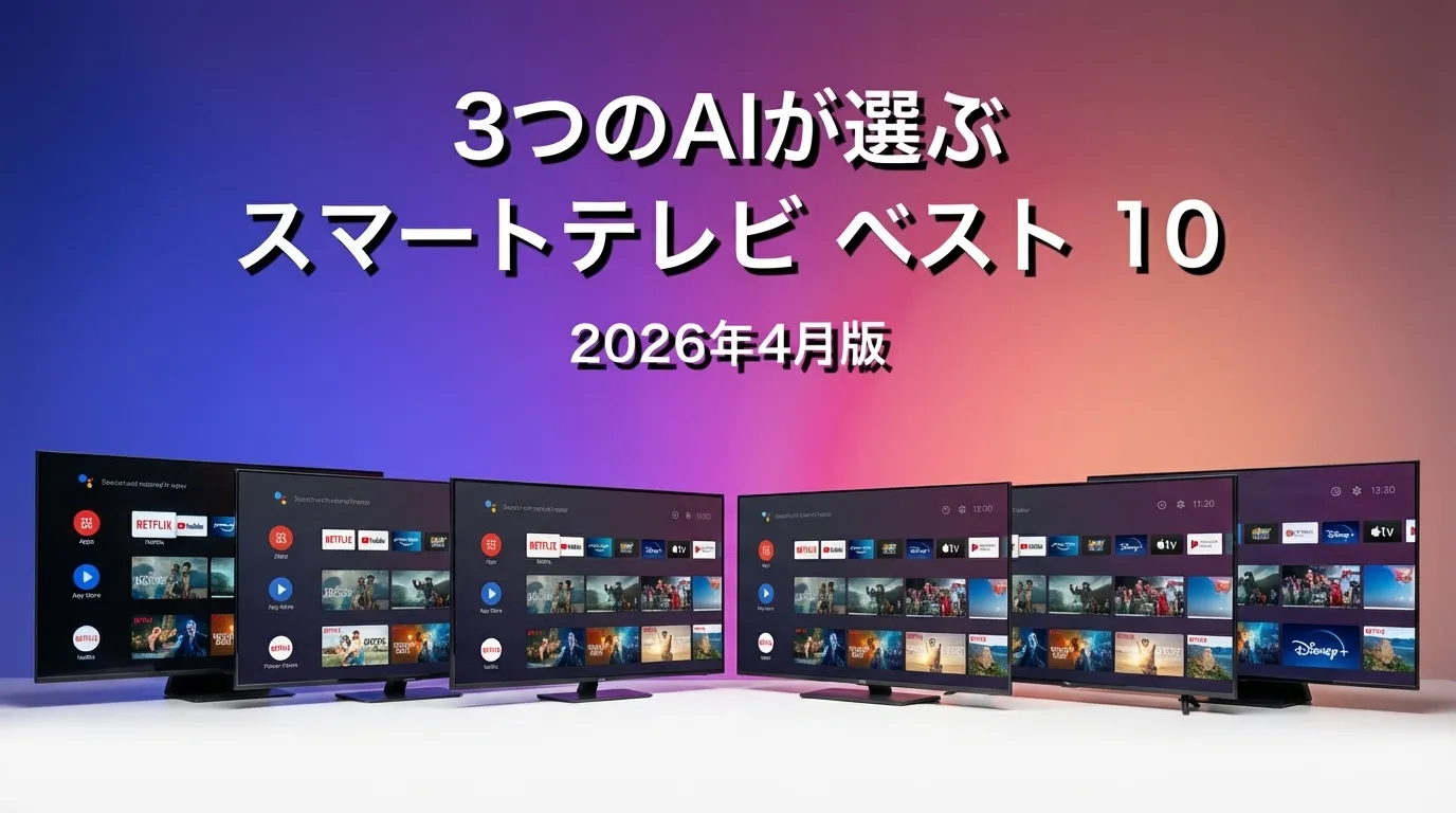 2026年4月版スマートテレビおすすめAIランキング